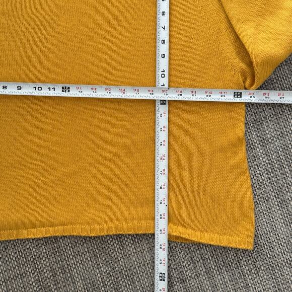 MA RY YA Merino Wool/Cashmere Boxy Hoodie Sweater S Mustard Yellow Made in Italy - Picture 5 of 5